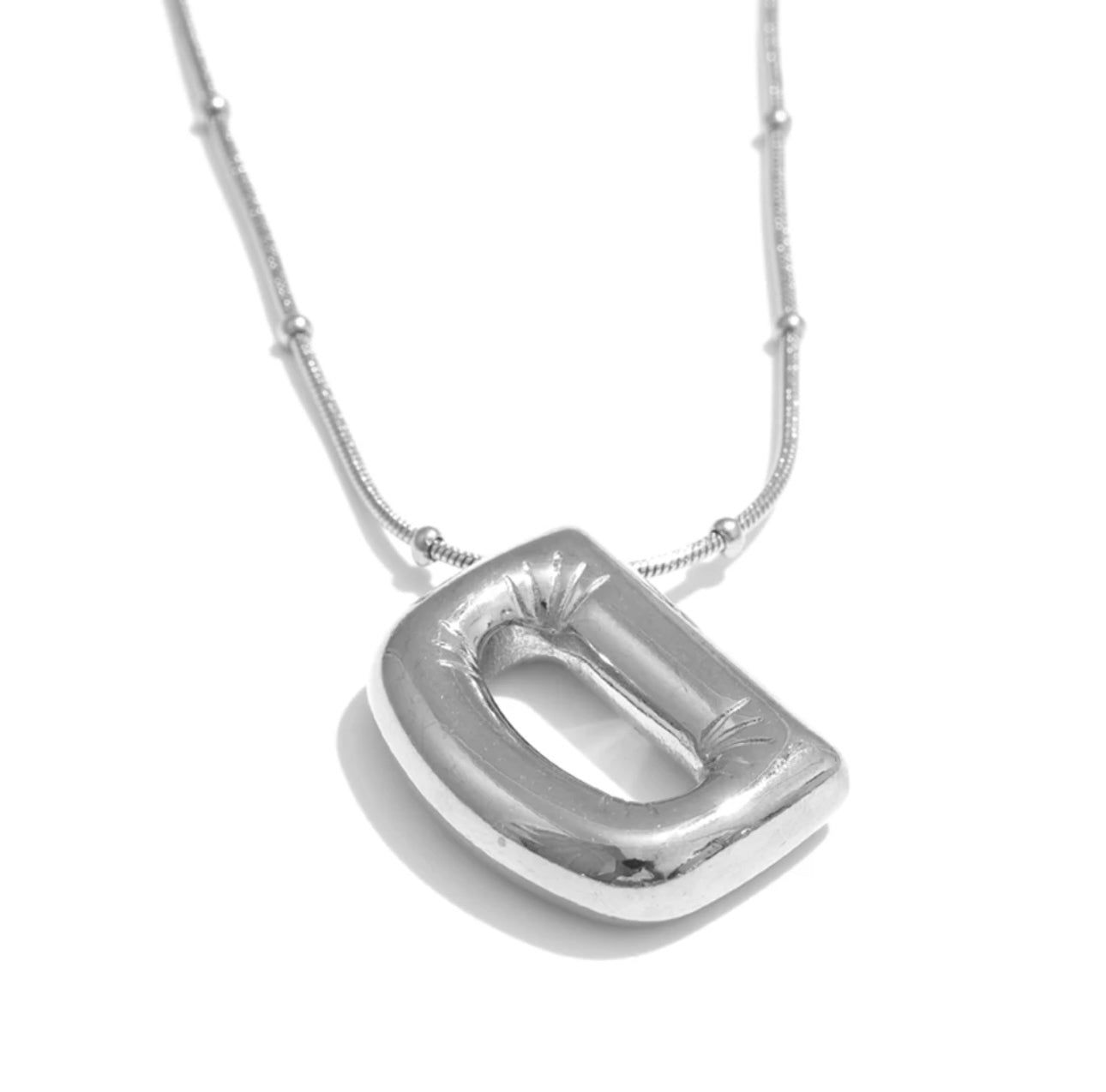 Silver Letter Necklace