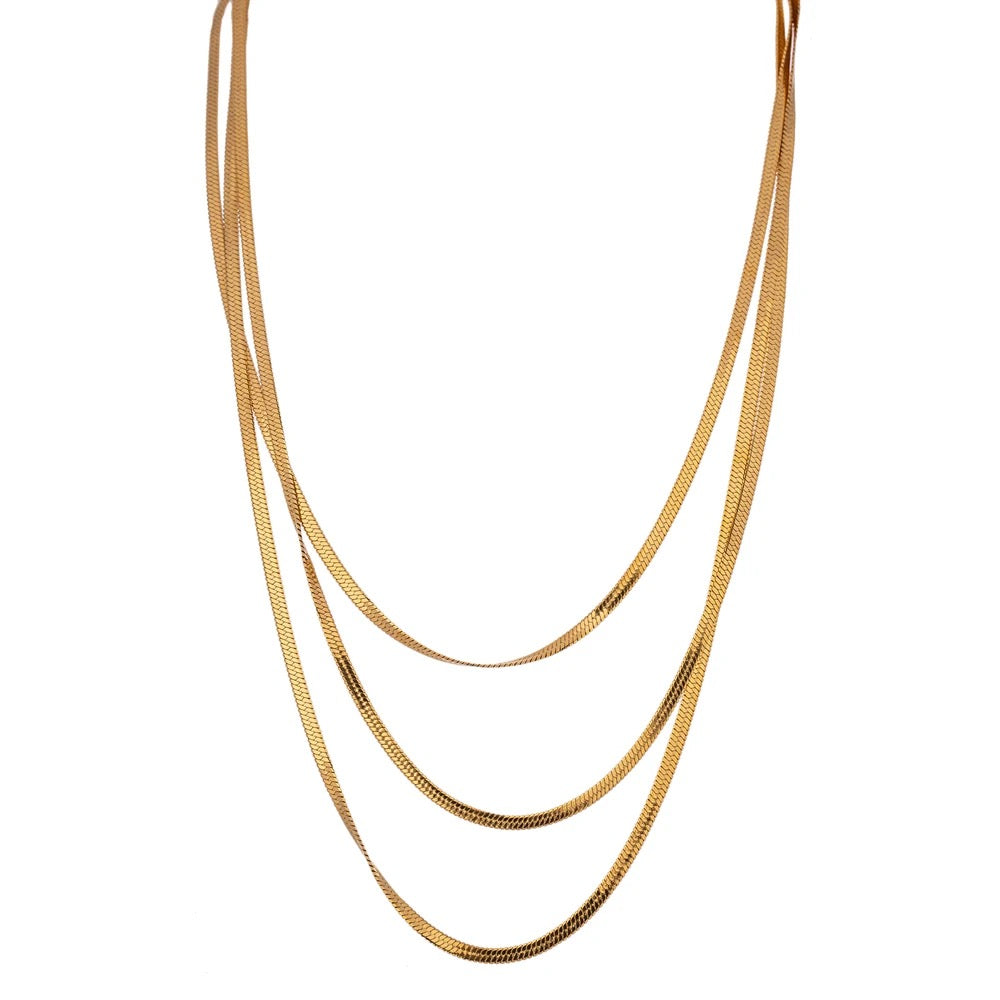 Triple Flat Necklace