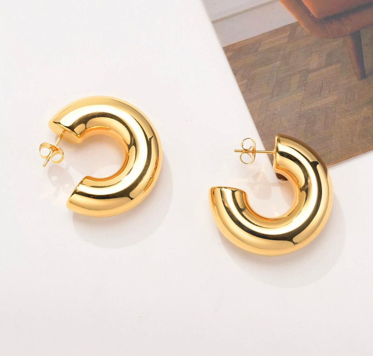 Half Moon Chunky Hoops