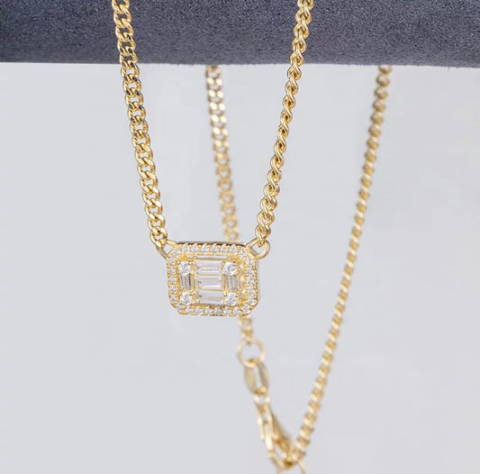 Baguette Diamond Necklace